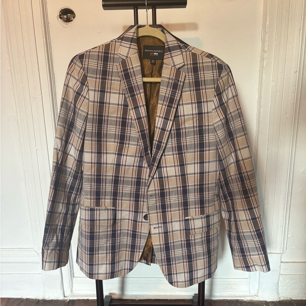 RARE Banana Republic Mad Men Madras Sport Jacket